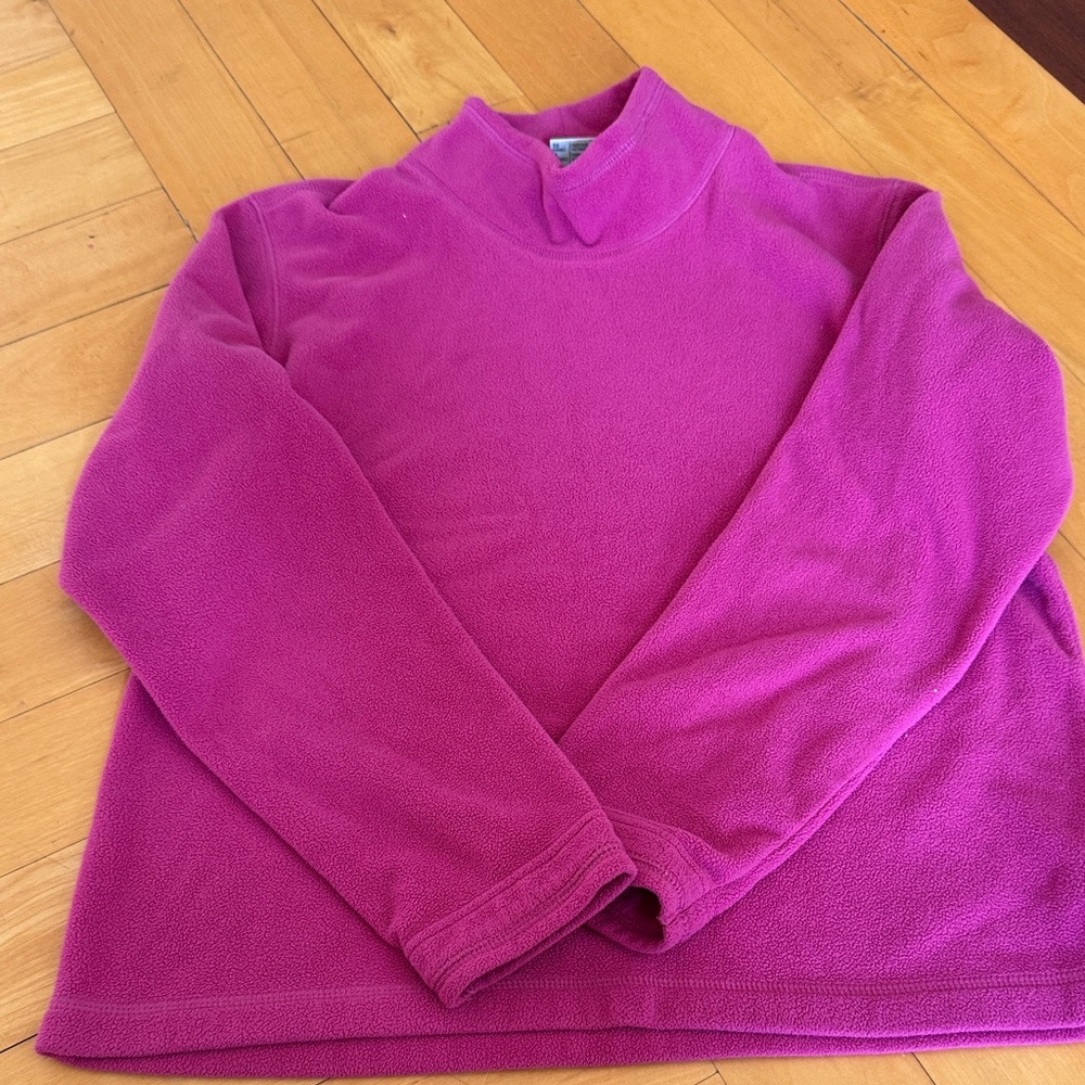 Columbia Magenta Fleece Pullover women’s XL mock neck